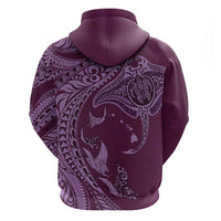 Hawaiian Manta Ray and Polynesian Tribal Tattoo Hoodie Pink Color LT03 - Polynesian Pride