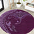 Hawaiian Manta Ray and Polynesian Tribal Tattoo Round Carpet Pink Color LT03