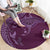 Hawaiian Manta Ray and Polynesian Tribal Tattoo Round Carpet Pink Color LT03