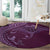 Hawaiian Manta Ray and Polynesian Tribal Tattoo Round Carpet Pink Color LT03