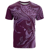 Hawaiian Manta Ray and Polynesian Tribal Tattoo T Shirt Pink Color LT03 Pink - Polynesian Pride