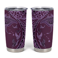 Hawaiian Manta Ray and Polynesian Tribal Tattoo Tumbler Cup Pink Color LT03 Pink - Polynesian Pride