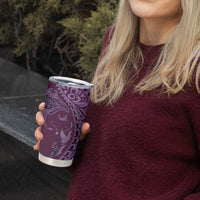 Hawaiian Manta Ray and Polynesian Tribal Tattoo Tumbler Cup Pink Color LT03 - Polynesian Pride