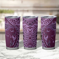 Hawaiian Manta Ray and Polynesian Tribal Tattoo Tumbler Cup Pink Color LT03 - Polynesian Pride