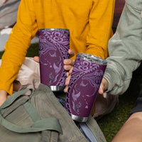 Hawaiian Manta Ray and Polynesian Tribal Tattoo Tumbler Cup Pink Color LT03 - Polynesian Pride