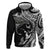 Hawaiian Manta Ray and Polynesian Tribal Tattoo Hoodie Black Color LT03