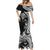 Hawaiian Manta Ray and Polynesian Tribal Tattoo Mermaid Dress Black Color LT03