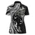 Hawaiian Manta Ray and Polynesian Tribal Tattoo Women Polo Shirt Black Color LT03