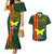 Papua New Guinea Oro Province Couples Matching Mermaid Dress and Hawaiian Shirt PNG Birds Of Paradise Polynesian Arty Style LT03 Green - Polynesian Pride