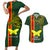 Custom Papua New Guinea Oro Province Couples Matching Short Sleeve Bodycon Dress and Hawaiian Shirt PNG Birds Of Paradise Polynesian Arty Style LT03 Green - Polynesian Pride