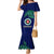 Papua New Guinea Bougainville Mermaid Dress PNG Birds Of Paradise Polynesian Arty Style LT03 Women Blue - Polynesian Pride