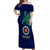 Papua New Guinea Bougainville Off Shoulder Maxi Dress PNG Birds Of Paradise Polynesian Arty Style LT03 Women Blue - Polynesian Pride