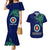 Custom Papua New Guinea Bougainville Couples Matching Mermaid Dress and Hawaiian Shirt PNG Birds Of Paradise Polynesian Arty Style LT03 Blue - Polynesian Pride