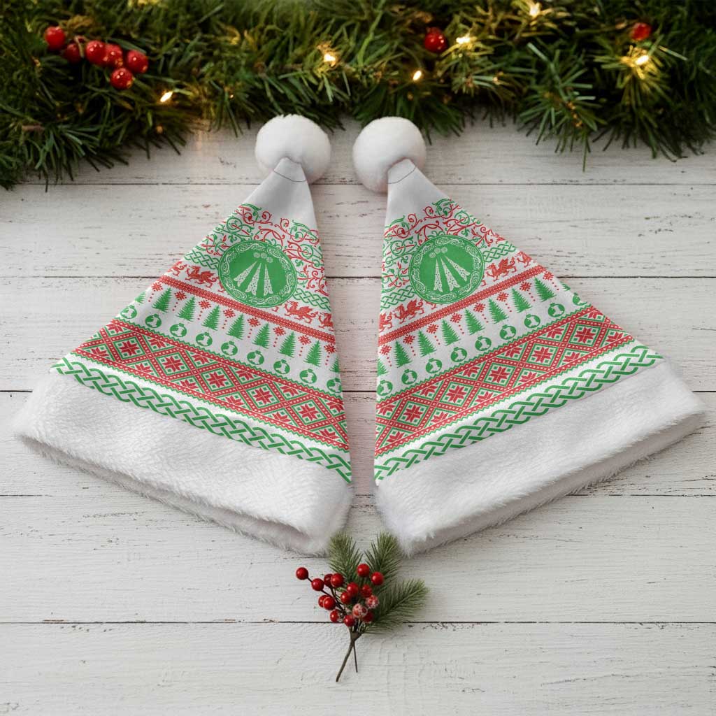 Welsh Christmas Santa Hat Awen and Celtics Culture with Xmas Elements LT03 - Polynesian Pride