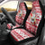 Hawaii Mele Kalikimaka Car Seat Cover Santa Claus Surfing with Hawaiian Pattern Striped Red Style LT03 - Polynesian Pride