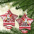 Hawaii Mele Kalikimaka Ceramic Ornament Santa Claus Surfing with Hawaiian Pattern Striped Red Style LT03 Star Red - Polynesian Pride