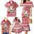 Hawaii Mele Kalikimaka Family Matching Mermaid Dress and Hawaiian Shirt Santa Claus Surfing with Hawaiian Pattern Striped Red Style LT03 - Polynesian Pride