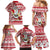 Hawaii Mele Kalikimaka Family Matching Mermaid Dress and Hawaiian Shirt Santa Claus Surfing with Hawaiian Pattern Striped Red Style LT03 - Polynesian Pride