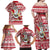 Hawaii Mele Kalikimaka Family Matching Off Shoulder Maxi Dress and Hawaiian Shirt Santa Claus Surfing with Hawaiian Pattern Striped Red Style LT03 - Polynesian Pride