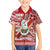 Hawaii Mele Kalikimaka Family Matching Puletasi Dress and Hawaiian Shirt Santa Claus Surfing with Hawaiian Pattern Striped Red Style LT03 Son's Shirt Red - Polynesian Pride