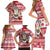 Hawaii Mele Kalikimaka Family Matching Short Sleeve Bodycon Dress and Hawaiian Shirt Santa Claus Surfing with Hawaiian Pattern Striped Red Style LT03 - Polynesian Pride