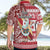 Hawaii Mele Kalikimaka Hawaiian Shirt Santa Claus Surfing with Hawaiian Pattern Striped Red Style LT03 - Polynesian Pride