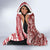 Hawaii Mele Kalikimaka Hooded Blanket Santa Claus Surfing with Hawaiian Pattern Striped Red Style LT03 - Polynesian Pride