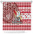 Hawaii Mele Kalikimaka Shower Curtain Santa Claus Surfing with Hawaiian Pattern Striped Red Style LT03 Red - Polynesian Pride