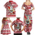 Custom Hawaii Mele Kalikimaka Family Matching Summer Maxi Dress and Hawaiian Shirt Santa Claus Surfing with Hawaiian Pattern Striped Red Style LT03 - Polynesian Pride