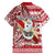 Custom Hawaii Mele Kalikimaka Hawaiian Shirt Santa Claus Surfing with Hawaiian Pattern Striped Red Style LT03 - Polynesian Pride