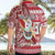 Custom Hawaii Mele Kalikimaka Hawaiian Shirt Santa Claus Surfing with Hawaiian Pattern Striped Red Style LT03 - Polynesian Pride