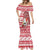 Custom Hawaii Mele Kalikimaka Mermaid Dress Santa Claus Surfing with Hawaiian Pattern Striped Red Style LT03 - Polynesian Pride