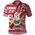 Custom Hawaii Mele Kalikimaka Polo Shirt Santa Claus Surfing with Hawaiian Pattern Striped Red Style LT03 Red - Polynesian Pride