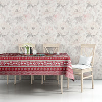 Custom Hawaii Mele Kalikimaka Tablecloth Santa Claus Surfing with Hawaiian Pattern Striped Red Style LT03 - Polynesian Pride