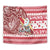 Custom Hawaii Mele Kalikimaka Tapestry Santa Claus Surfing with Hawaiian Pattern Striped Red Style LT03 - Polynesian Pride