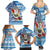 Hawaii Mele Kalikimaka Family Matching Summer Maxi Dress and Hawaiian Shirt Santa Claus Surfing with Hawaiian Pattern Striped Blue Style LT03 - Polynesian Pride