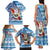 Custom Hawaii Mele Kalikimaka Family Matching Tank Maxi Dress and Hawaiian Shirt Santa Claus Surfing with Hawaiian Pattern Striped Blue Style LT03 - Polynesian Pride