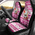 Hawaii Mele Kalikimaka Car Seat Cover Santa Claus Surfing with Hawaiian Pattern Striped Pink Style LT03 - Polynesian Pride