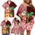 Hawaii Mele Kalikimaka Family Matching Off Shoulder Short Dress and Hawaiian Shirt Santa Claus and Hula Girl Tropical Folwer with Hawaiian Pattern LT03 - Polynesian Pride