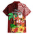 Hawaii Mele Kalikimaka Family Matching Off Shoulder Short Dress and Hawaiian Shirt Santa Claus and Hula Girl Tropical Folwer with Hawaiian Pattern LT03 - Polynesian Pride