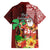 Hawaii Mele Kalikimaka Family Matching Short Sleeve Bodycon Dress and Hawaiian Shirt Santa Claus and Hula Girl Tropical Folwer with Hawaiian Pattern LT03 - Polynesian Pride