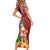 Hawaii Mele Kalikimaka Family Matching Short Sleeve Bodycon Dress and Hawaiian Shirt Santa Claus and Hula Girl Tropical Folwer with Hawaiian Pattern LT03 - Polynesian Pride