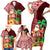 Custom Hawaii Mele Kalikimaka Family Matching Short Sleeve Bodycon Dress and Hawaiian Shirt Santa Claus and Hula Girl Tropical Folwer with Hawaiian Pattern LT03 - Polynesian Pride