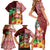 Custom Hawaii Mele Kalikimaka Family Matching Short Sleeve Bodycon Dress and Hawaiian Shirt Santa Claus and Hula Girl Tropical Folwer with Hawaiian Pattern LT03 - Polynesian Pride