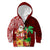 Custom Hawaii Mele Kalikimaka Kid Hoodie Santa Claus and Hula Girl Tropical Folwer with Hawaiian Pattern LT03 - Polynesian Pride