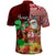 Custom Hawaii Mele Kalikimaka Polo Shirt Santa Claus and Hula Girl Tropical Folwer with Hawaiian Pattern LT03 - Polynesian Pride