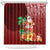 Custom Hawaii Mele Kalikimaka Shower Curtain Santa Claus and Hula Girl Tropical Folwer with Hawaiian Pattern LT03 Red - Polynesian Pride