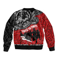 Aotearoa Toitu Te Tiriti Bomber Jacket Honoring Te Tiriti o Waitangi Maori Haka LT03 - Polynesian Pride