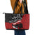 Aotearoa Toitu Te Tiriti Leather Tote Bag Honoring Te Tiriti o Waitangi Maori Haka