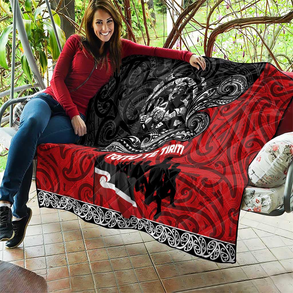 Aotearoa Toitu Te Tiriti Quilt Honoring Te Tiriti o Waitangi Maori Haka LT03 - Polynesian Pride